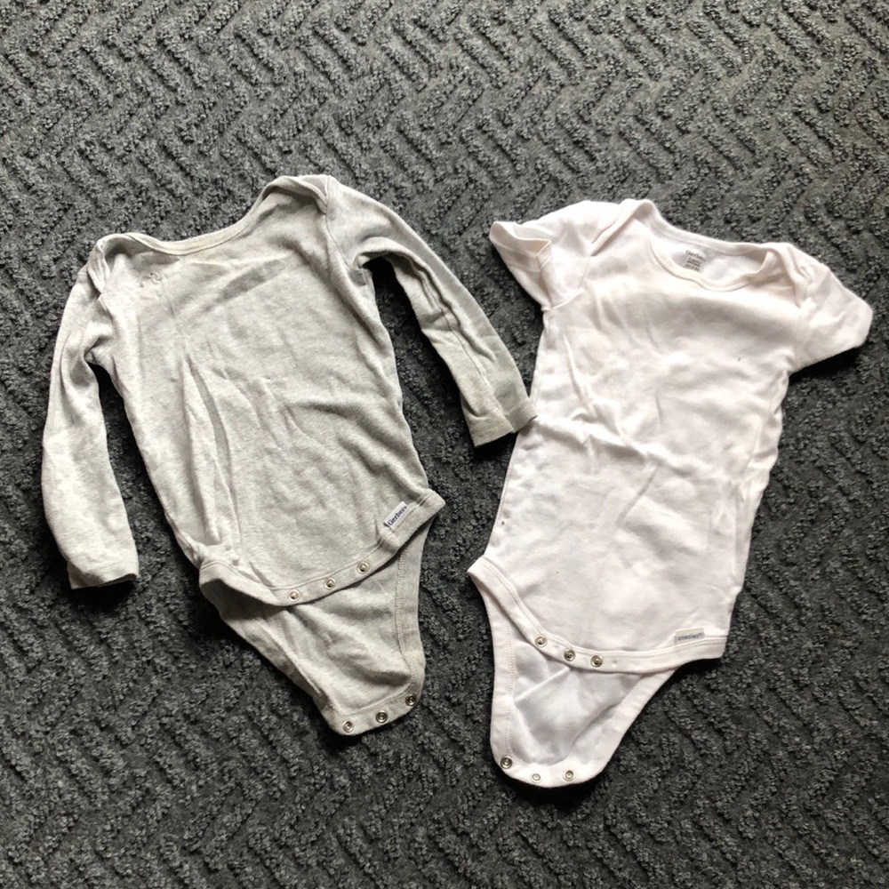 Gerber Gray and White Onesies